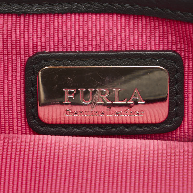 Furla Metropolis Bicolor Leather Chain Shoulder Bag