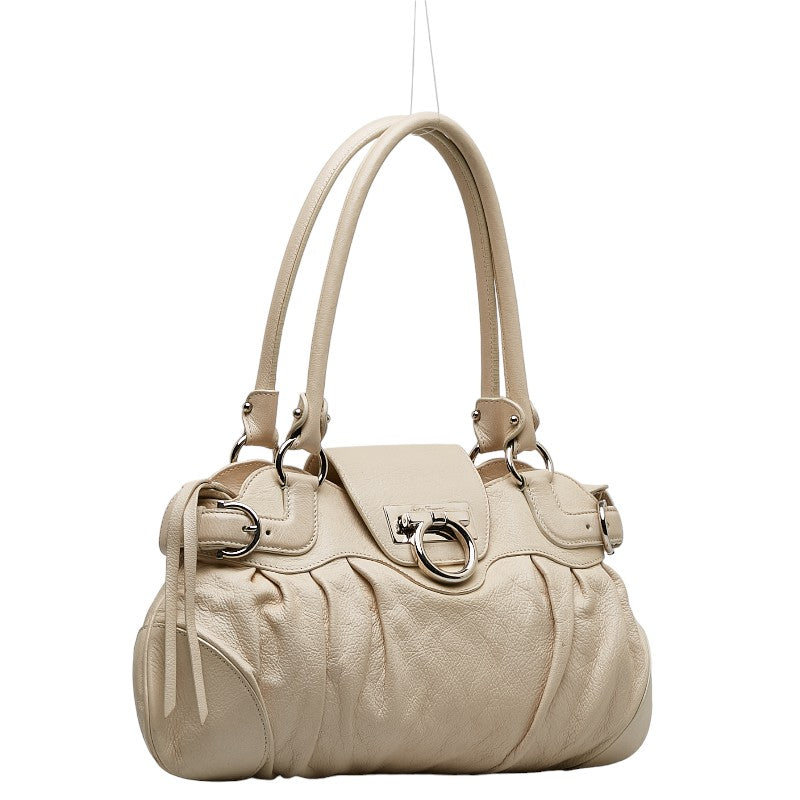 Salvatore Ferragamo Gancini Leather Handbag AU-21 6317