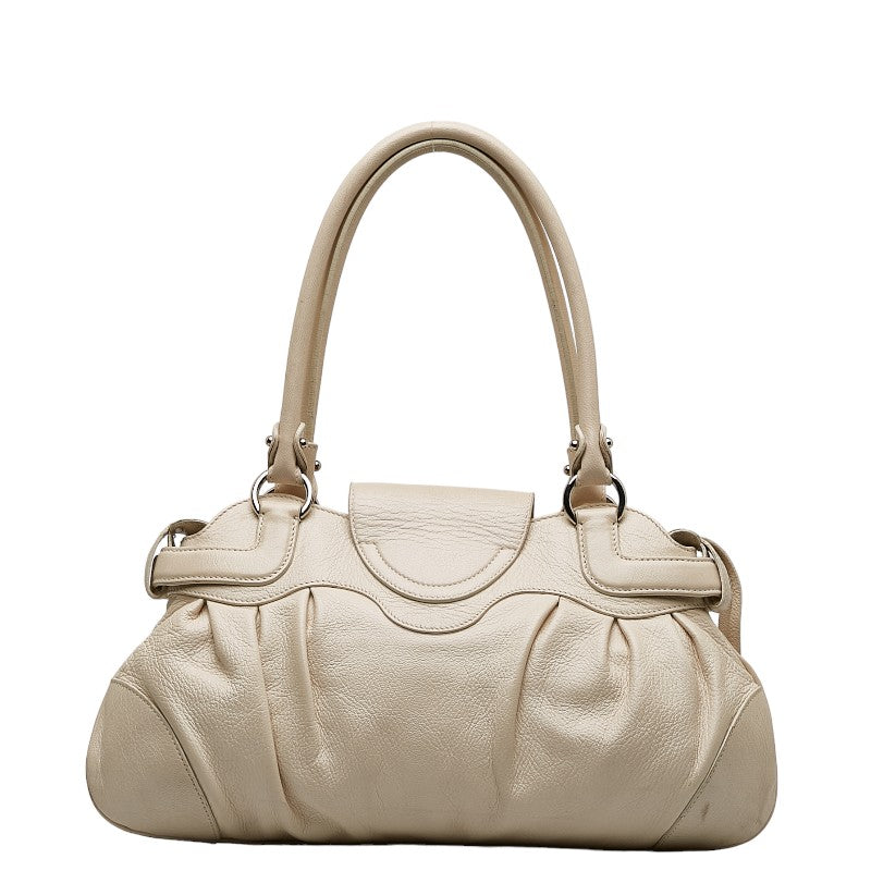 Salvatore Ferragamo Gancini Leather Handbag AU-21 6317