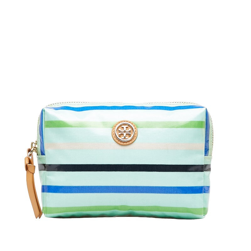 Tory Burch Vinyl Striped Cosmetic Pouch