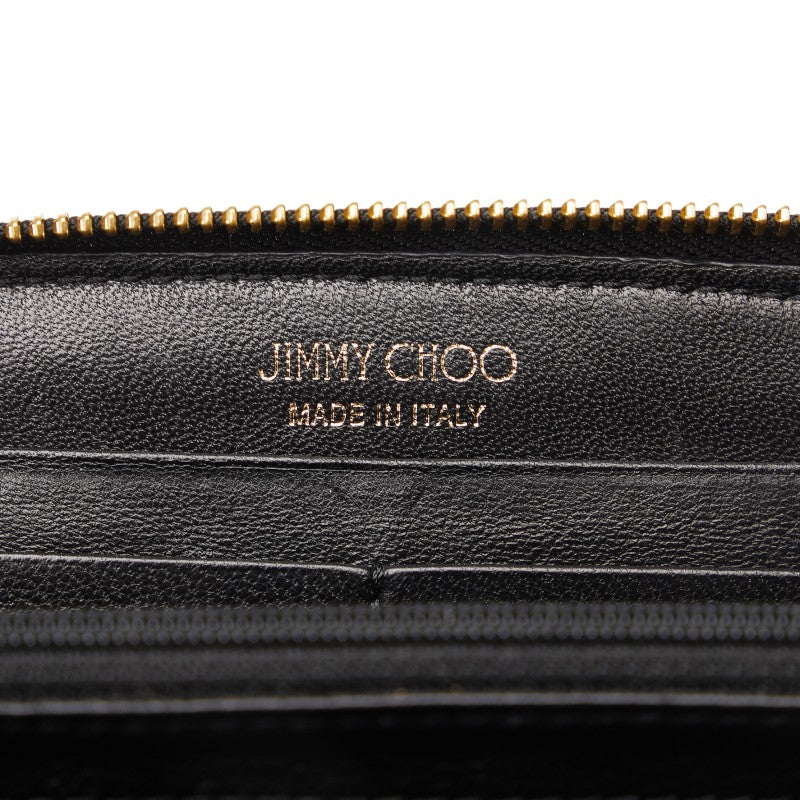 Jimmy Choo Philipa Star Embossed Leather Zip-Around Wallet in Very Good Condition