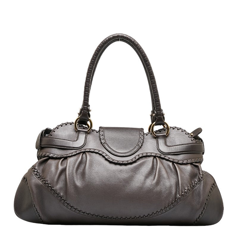 Salvatore Ferragamo Gancini Marissa Leather Shoulder Bag