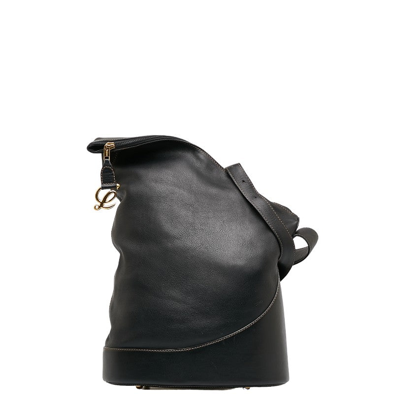 Loewe Anton Leather Crossbody Shoulder Bag Black