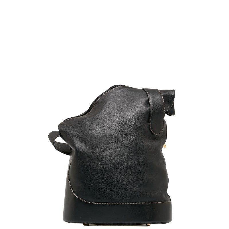 Loewe Anton Leather Crossbody Shoulder Bag Black