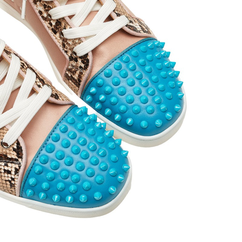 Christian Louboutin Python Spike Studded High-Top Sneakers