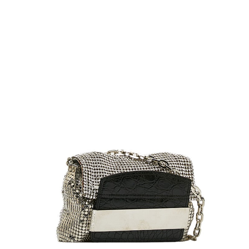 Jimmy Choo Croc-Embossed Leather Chain Shoulder Bag