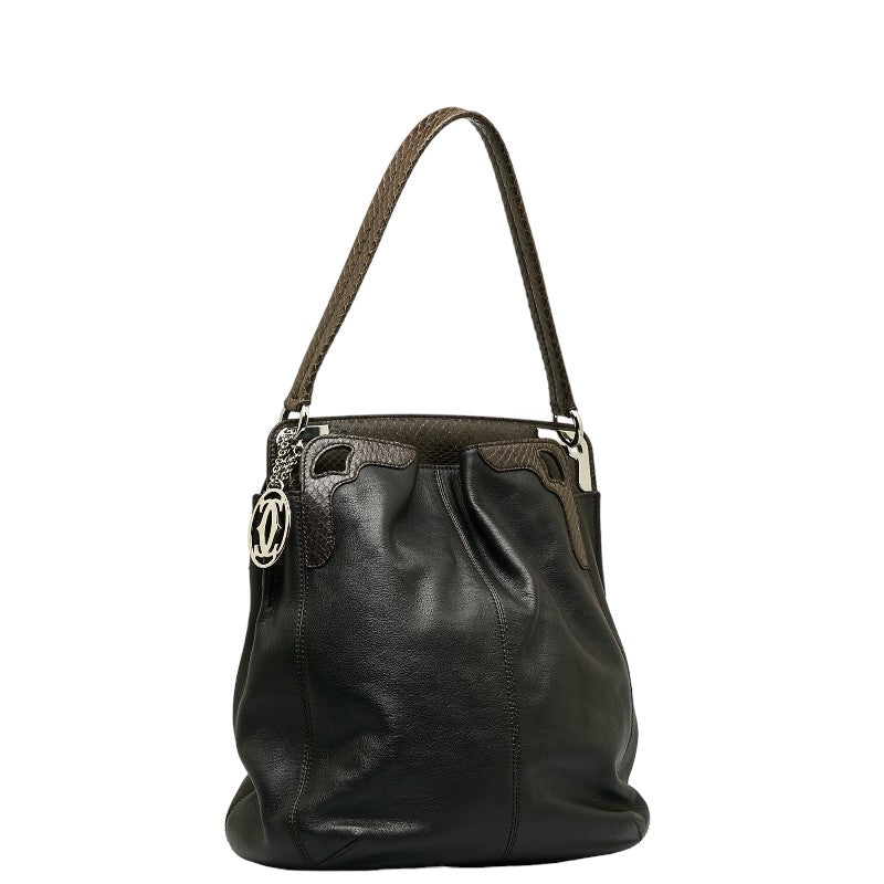 Cartier Leather Shoulder Bag Leather Shoulder Bag in Good condition
