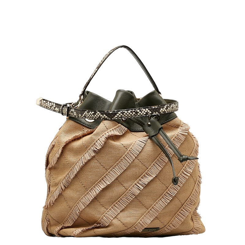 Quilted Raffia Juno Bucket Bag