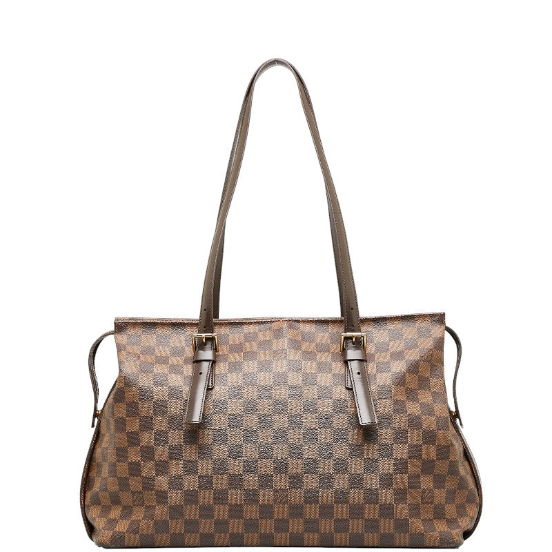 Louis Vuitton Damier Chelsea Tote Bag N51119 Brown PVC Leather