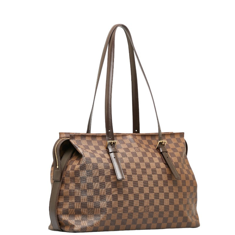 Louis Vuitton Damier Chelsea Tote Bag N51119 Brown PVC Leather