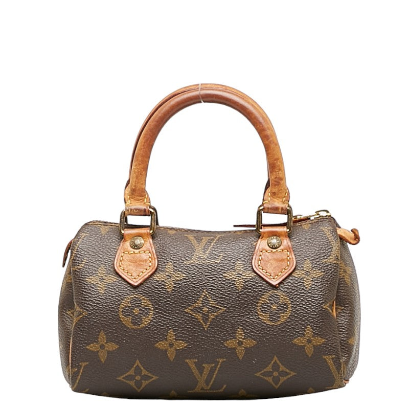 Louis Vuitton Monogram Mini Speedy 2WAY Handbag M41534 Brown PVC Leather