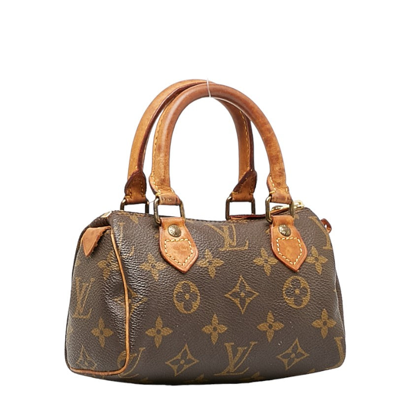 Louis Vuitton Monogram Mini Speedy 2WAY Handbag M41534 Brown PVC Leather