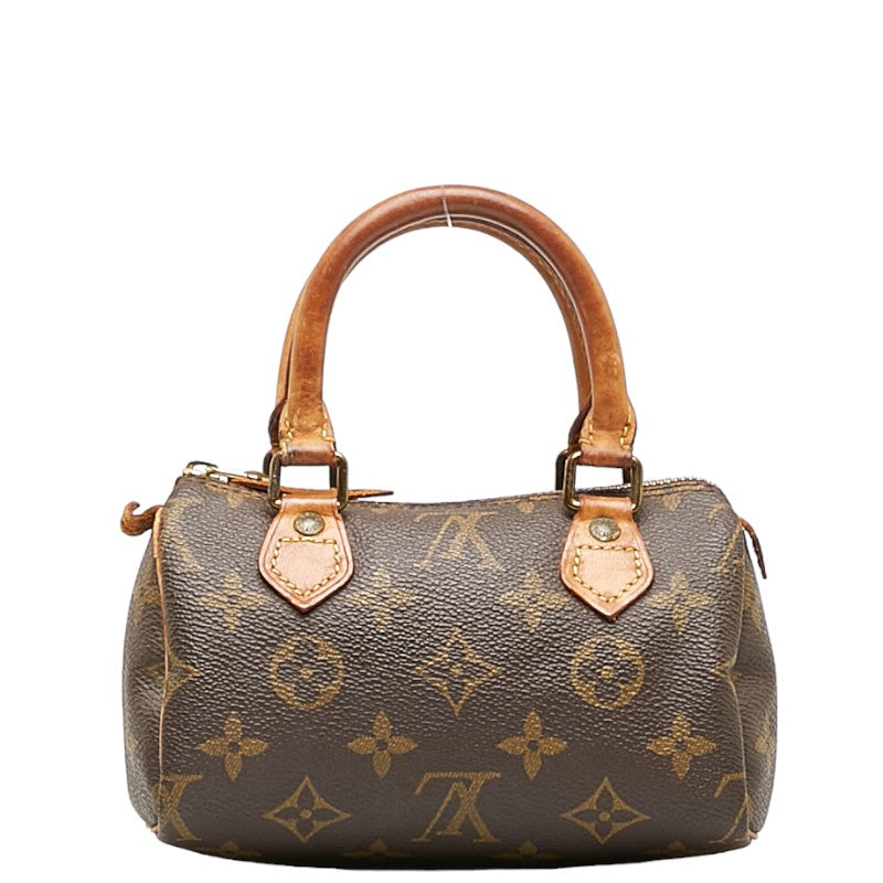 Louis Vuitton Monogram Mini Speedy 2WAY Handbag M41534 Brown PVC Leather