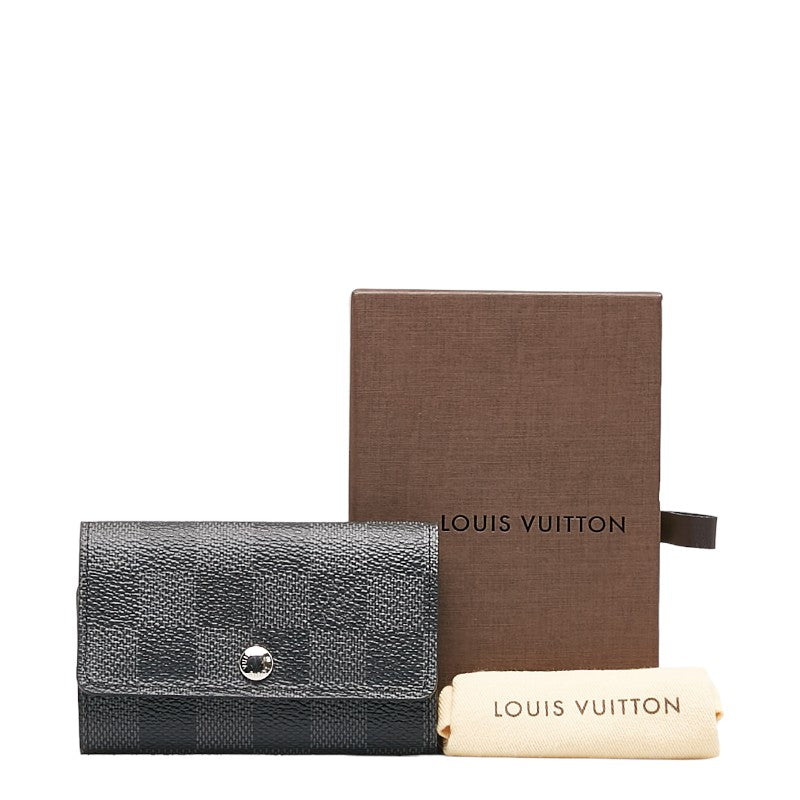 Louis Vuitton Damier Graphite Multicles 6 Key Case N62662 in Very Good Condition