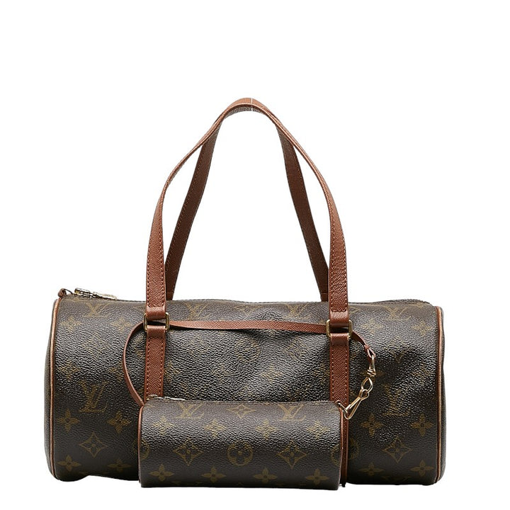 Louis Vuitton Monogram Papillon 30 Shoulder Bag M51365 Brown PVC Leather in Good Condition