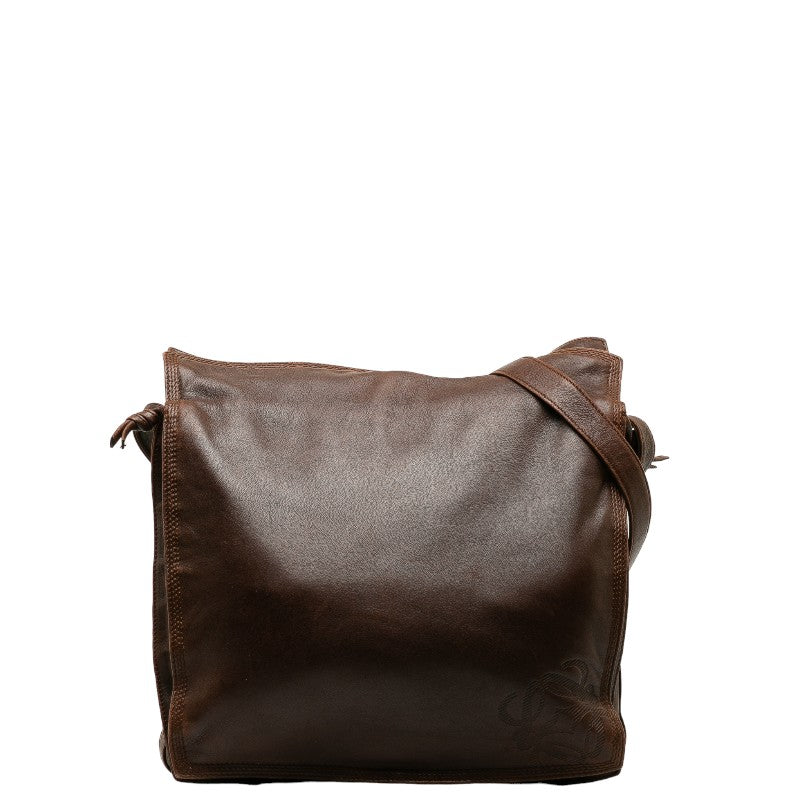 Loewe Anagram Leather Shoulder Bag Brown