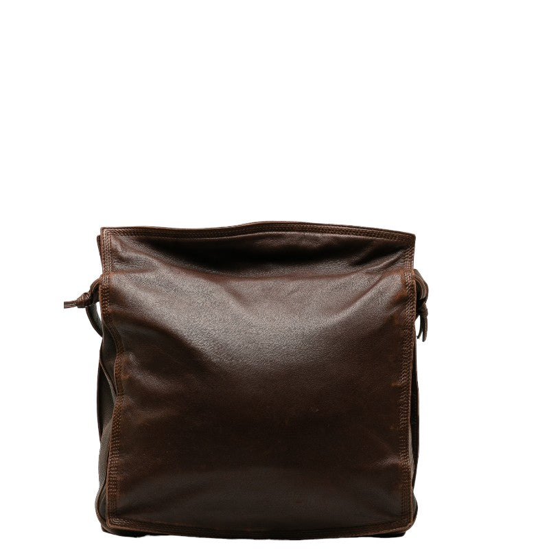 Loewe Anagram Leather Shoulder Bag Brown