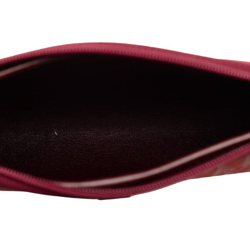 Dior Canvas Leather Trotter Pouch Red in Very Good Condition