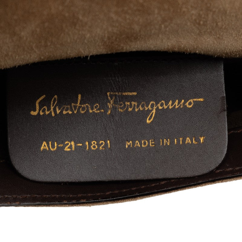 Salvatore Ferragamo Suede Gancini Mini Shoulder Bag in Very Good Condition