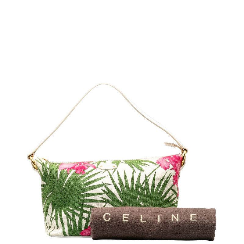 Celine Canvas Leather Floral Print Handbag