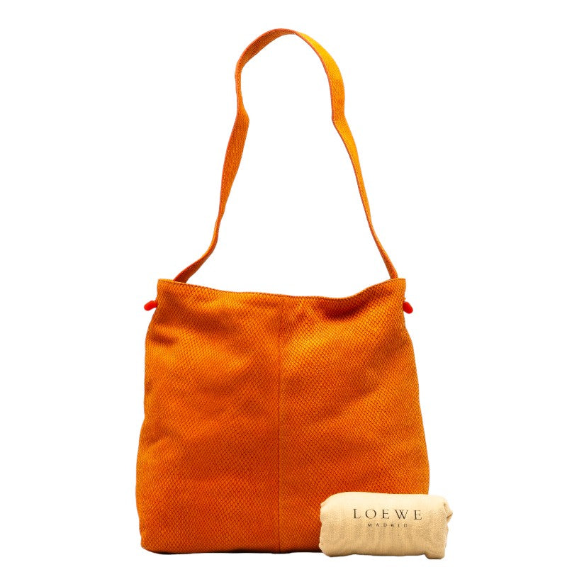 Loewe Leather Shoulder Bag Orange in Very Good Condition