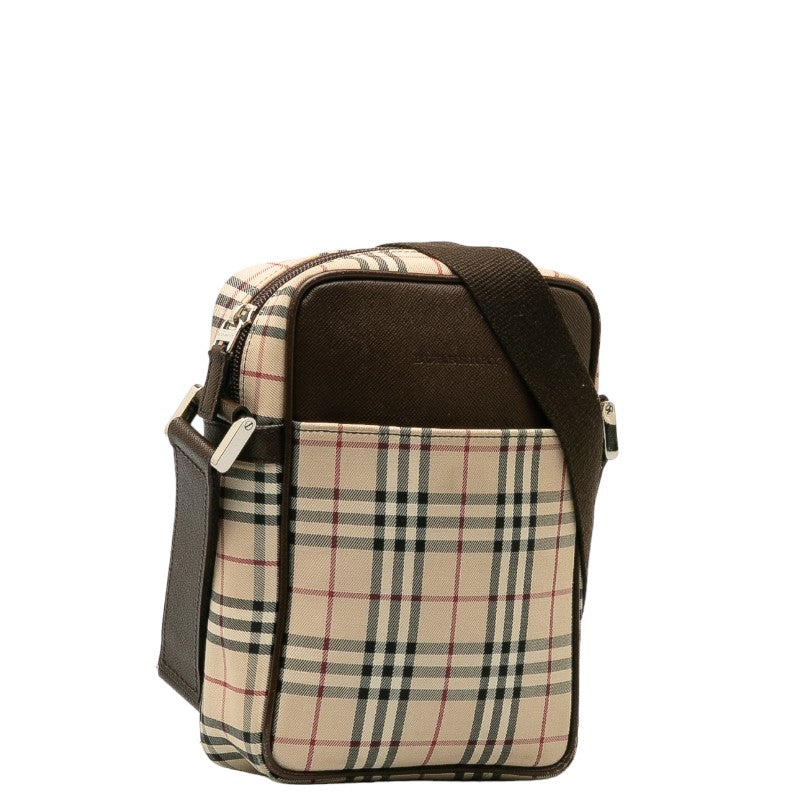 Burberry Nova Check Nylon Leather Shoulder Bag