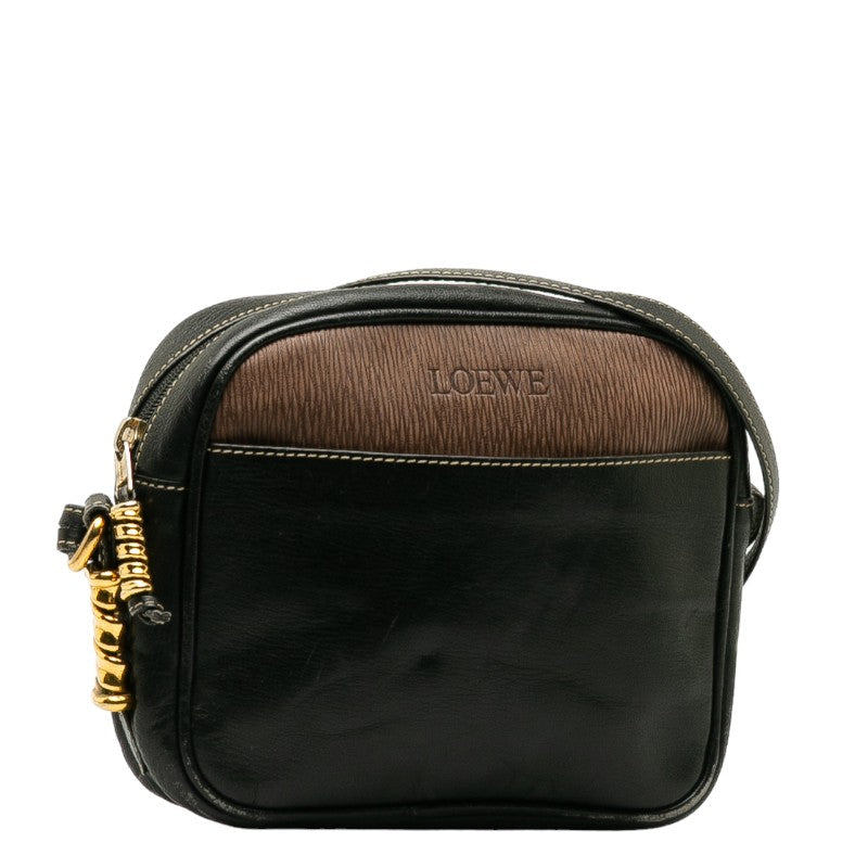 Loewe Leather & Suede Velazquez Twist Crossbody Bag Leather Crossbody Bag in Good condition