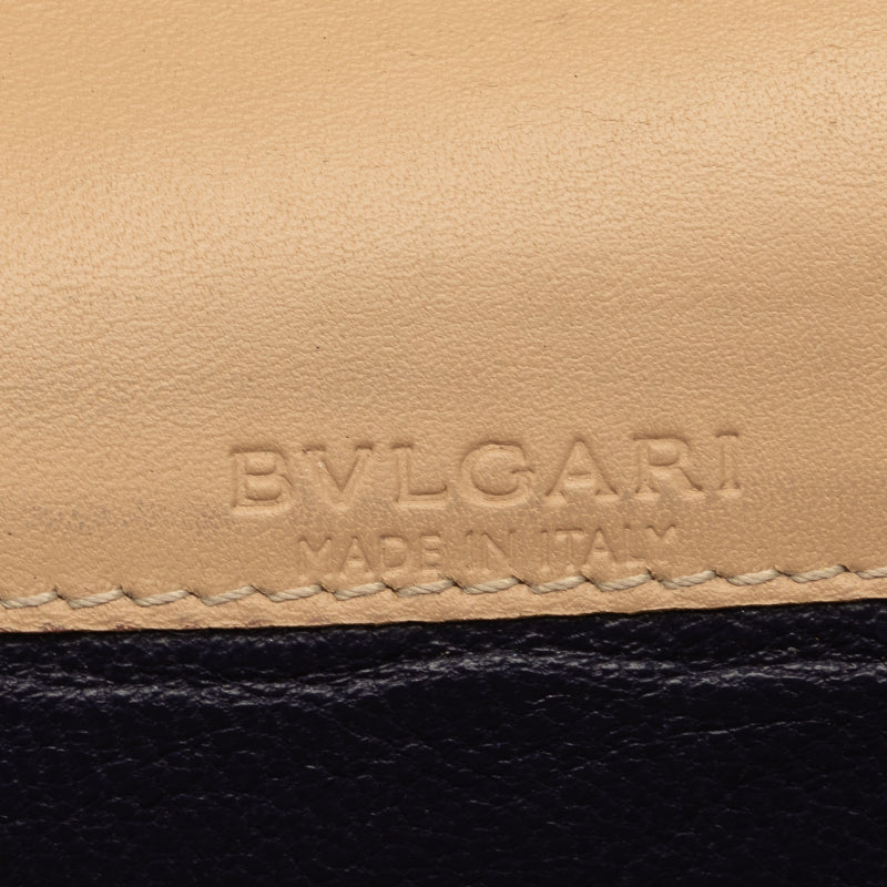 Bvlgari Leather Large Bifold Wallet Beige