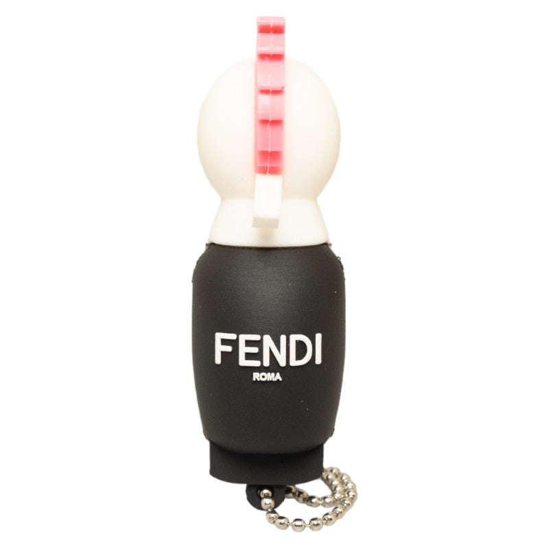 Fendi Karl Lagerfeld USB Memory Case Keychain Black White Rubber in Very Good Condition