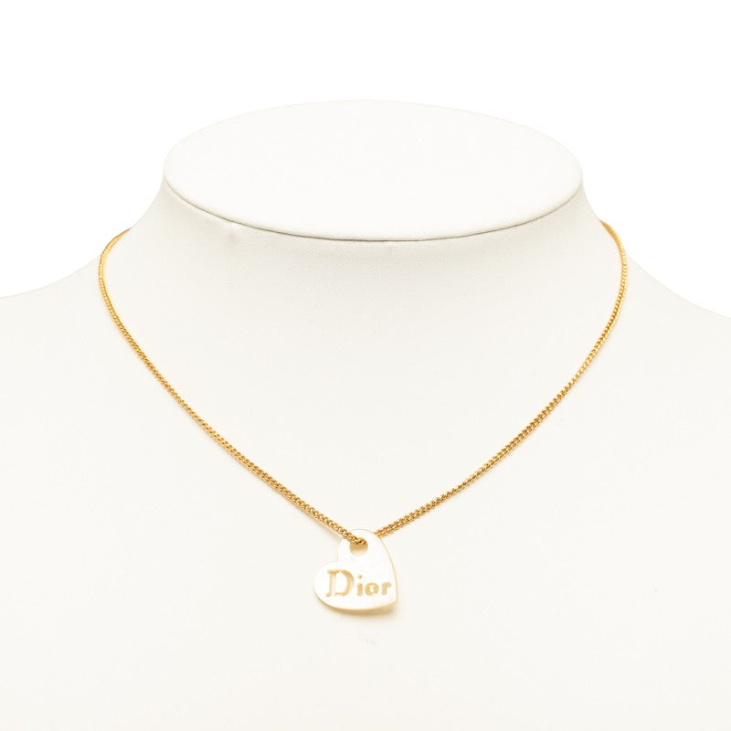 Dior Shell Heart Necklace Gold Plated in Very Good Condition