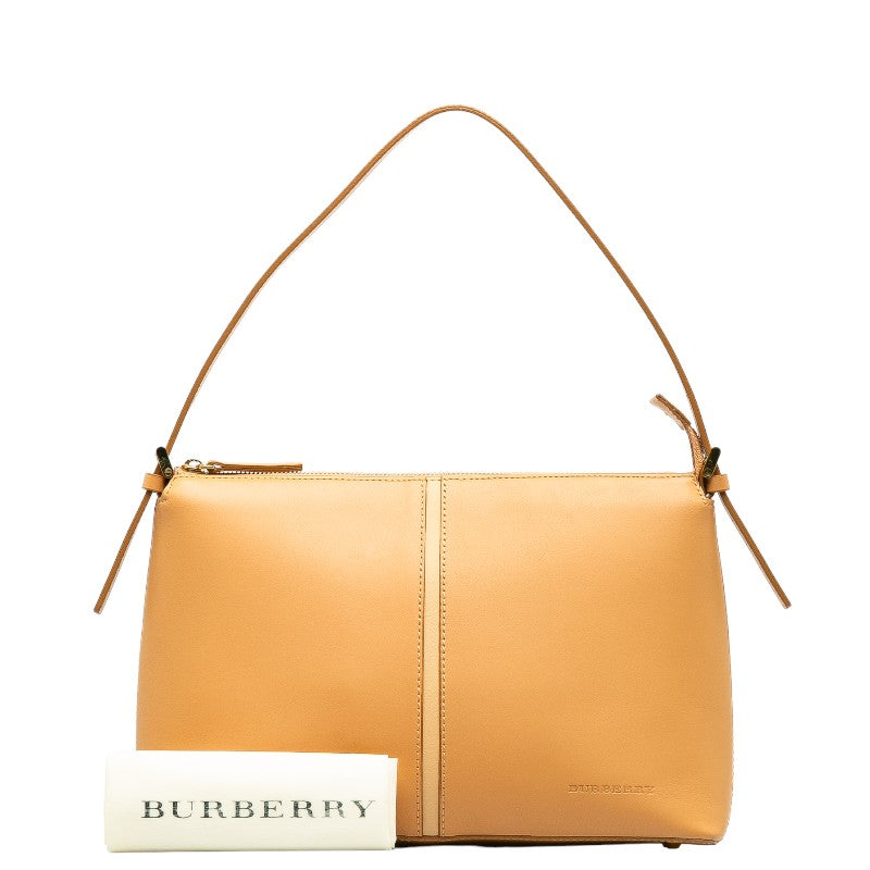 Burberry Leather Nova Check Logo Embossed Shoulder Bag