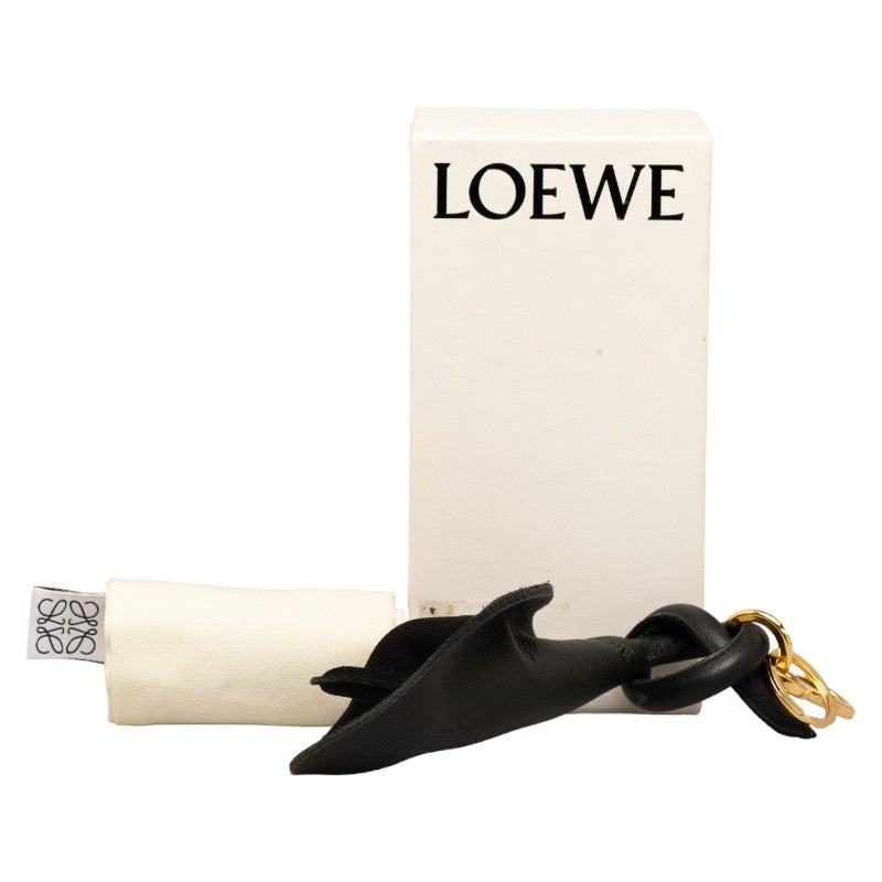 Loewe Leather Keychain Charm Black in Very Good Condition