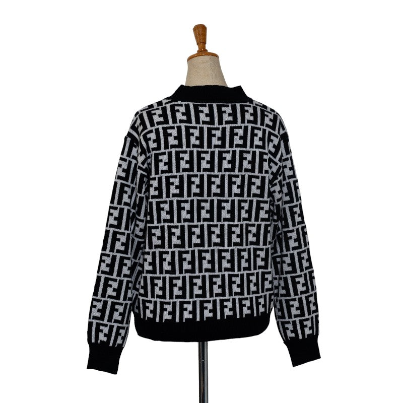 Fendi Wool Zucca Sweater Black White in Very Good Condition