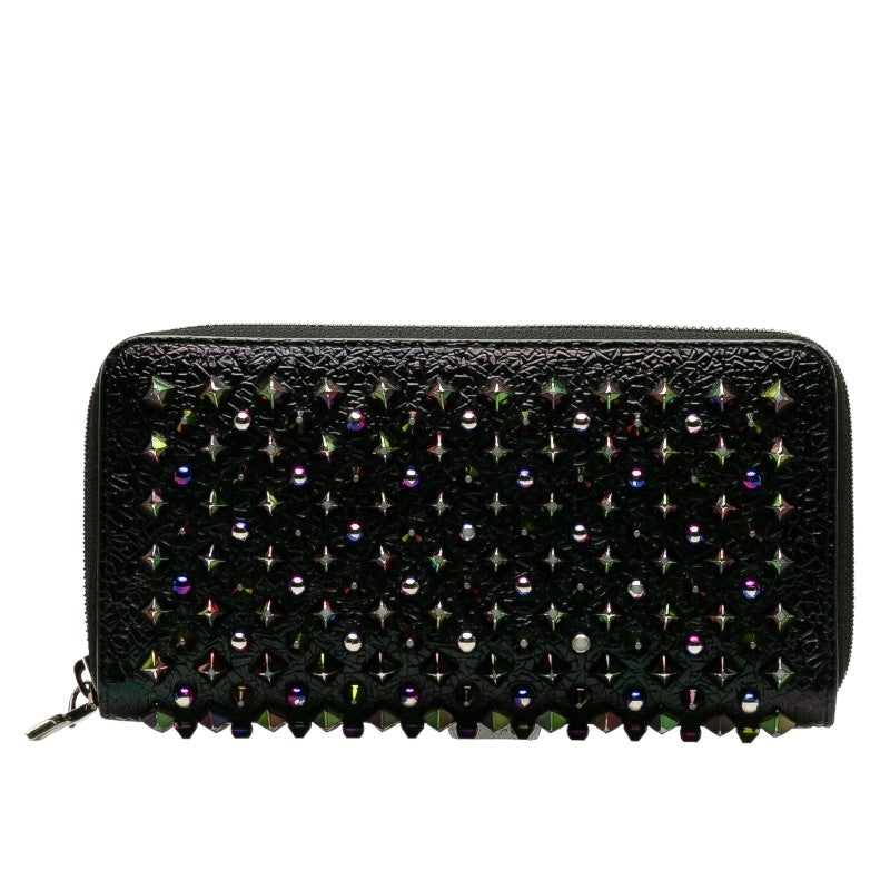 Christian Louboutin Panettone Studs Patent Leather Long Wallet in Good Condition