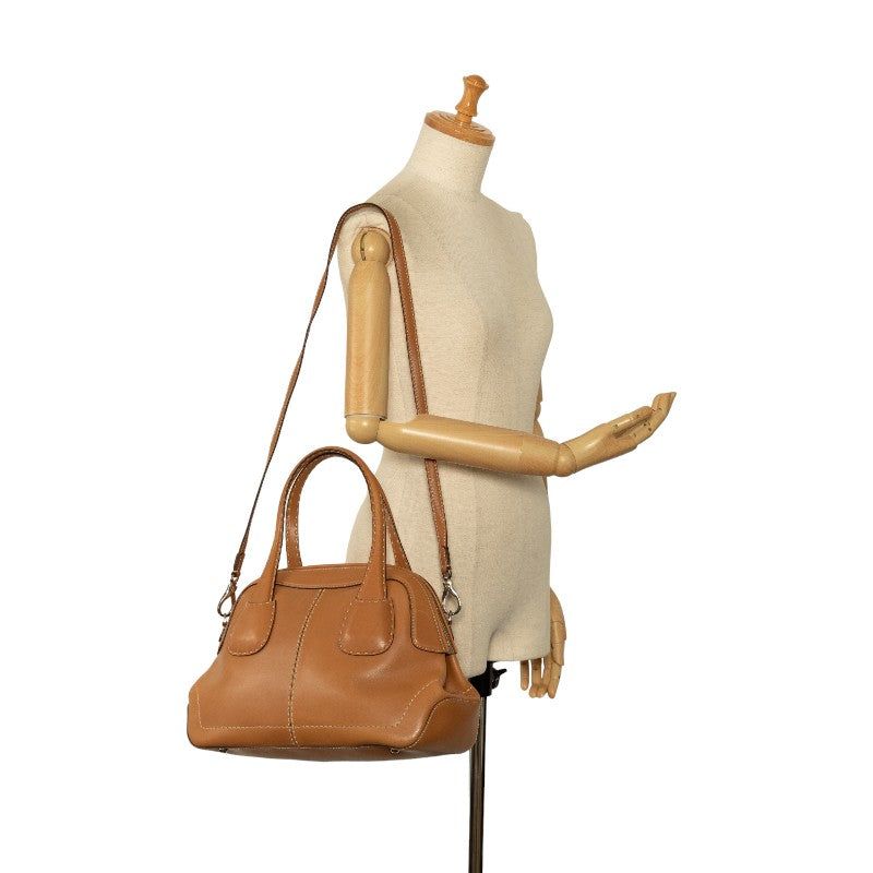 Tod's Leather Stitch 2WAY Handbag Beige