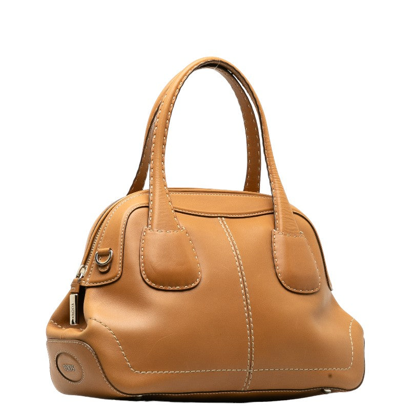 Tod's Leather Stitch 2WAY Handbag Beige