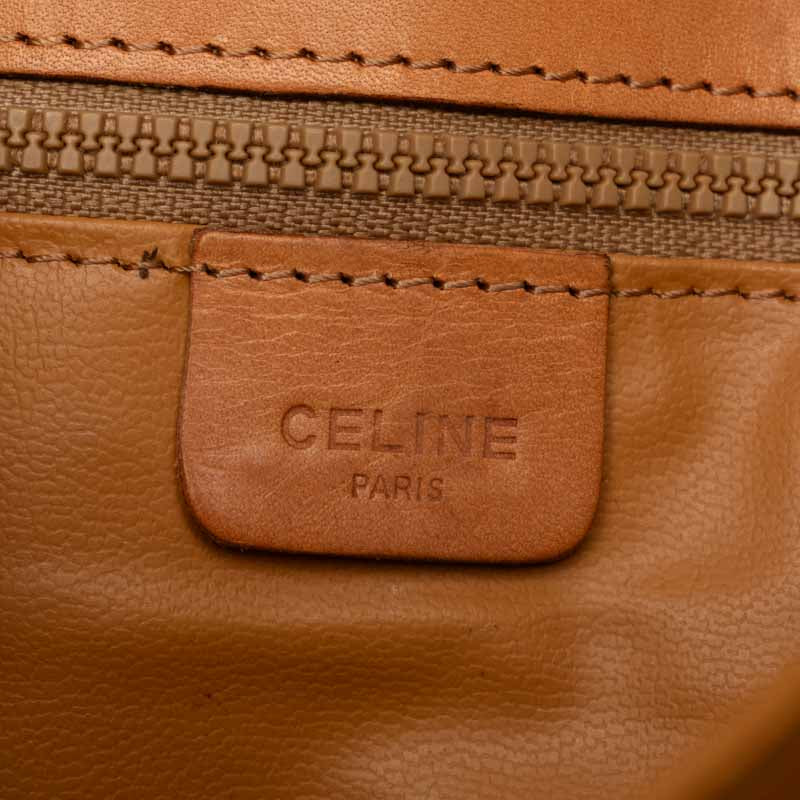 Celine Macadam Brown PVC Leather Shoulder Bag