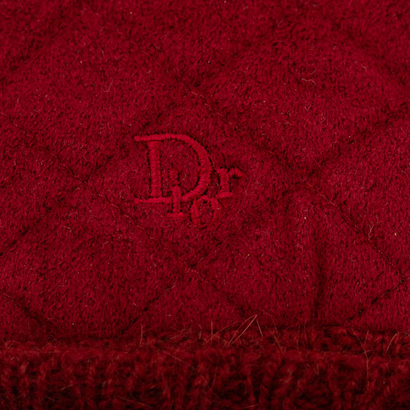 Dior Wool Nylon Gloves Wine Red in Pristine Condition