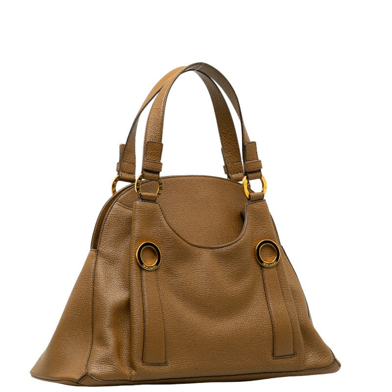 Bvlgari B-Zero1 Leather Handbag Brown