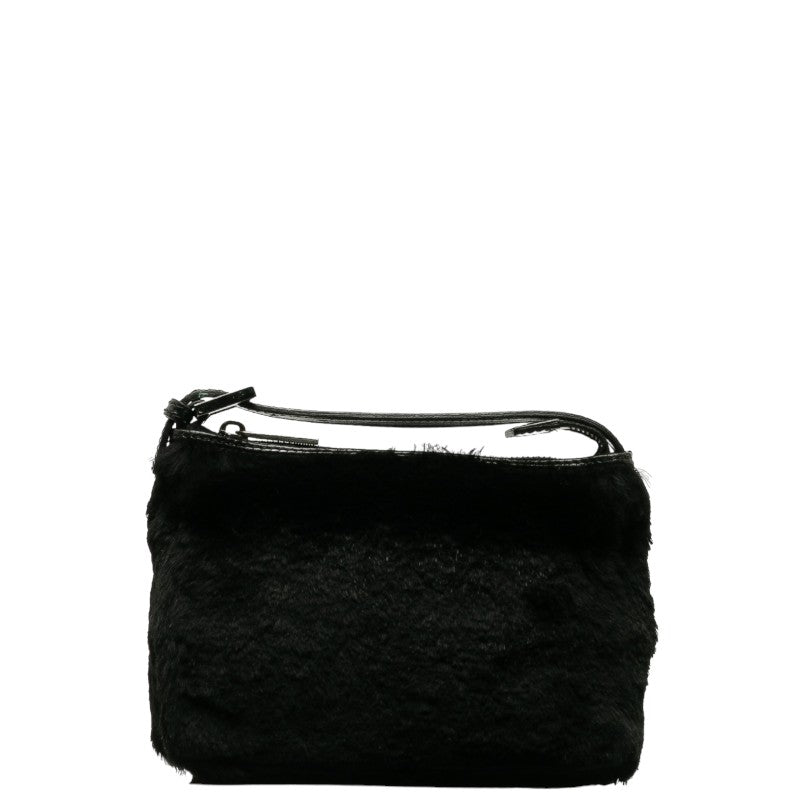 Fendi Faux Fur Mini Handbag  Canvas Handbag 8N0001 in Good condition
