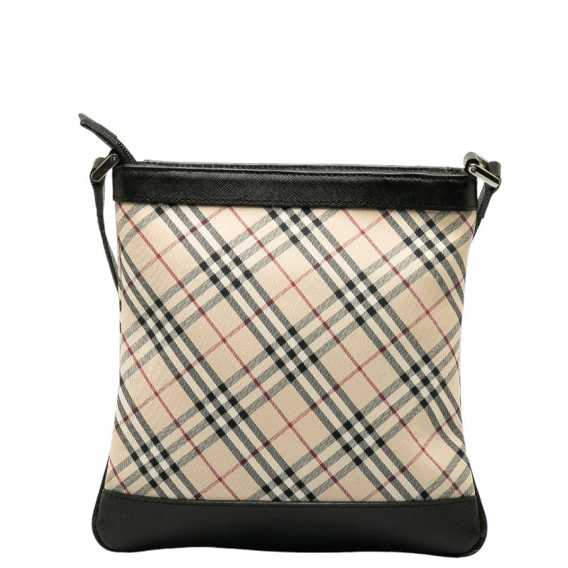 Burberry Nova Check Canvas Leather Shoulder Bag