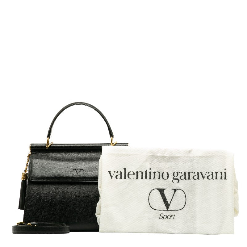 Valentino Leather Tassel Handbag Leather Handbag in Good condition