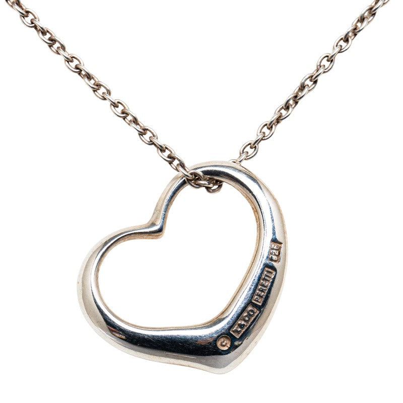 Tiffany & Co Open Heart Chain Necklace SV925 Silver