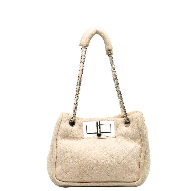 Chanel Suede Matelasse Shoulder Bag  Suede Shoulder Bag in Fair condition