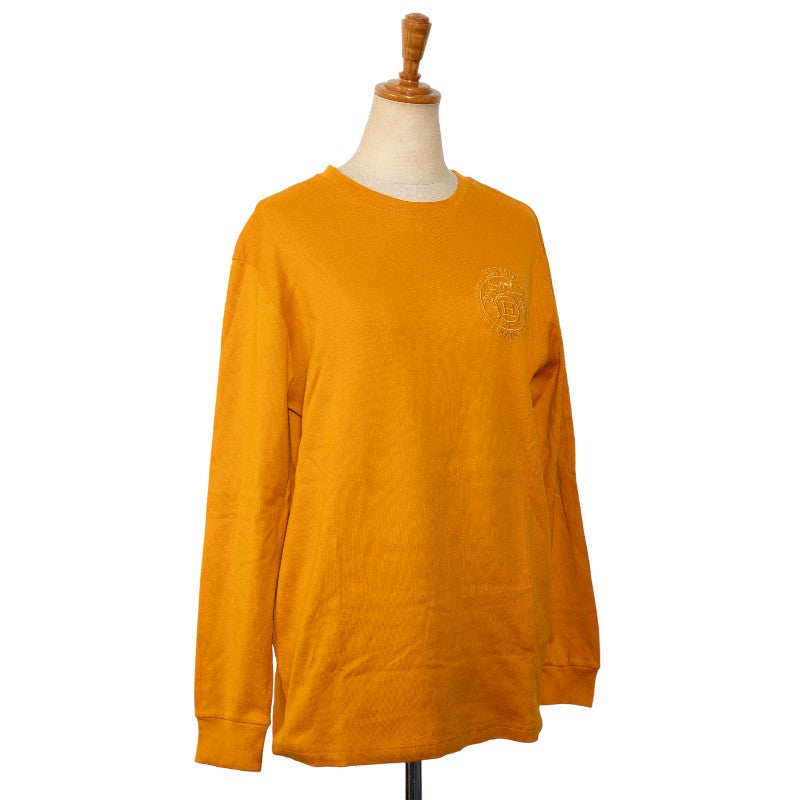 Hermes H Embroidery Cotton Long Sleeve T-Shirt