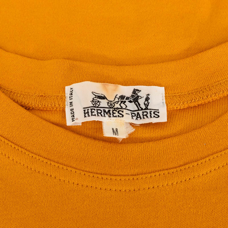 Hermes H Embroidery Cotton Long Sleeve T-Shirt in Very Good Condition