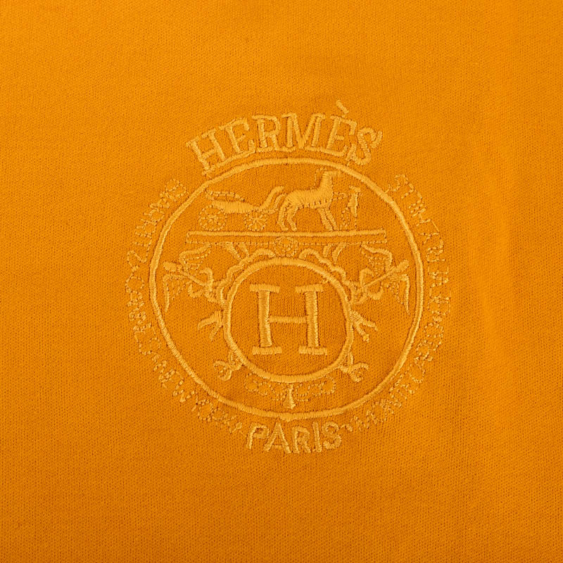 Hermes H Embroidery Cotton Long Sleeve T-Shirt in Very Good Condition