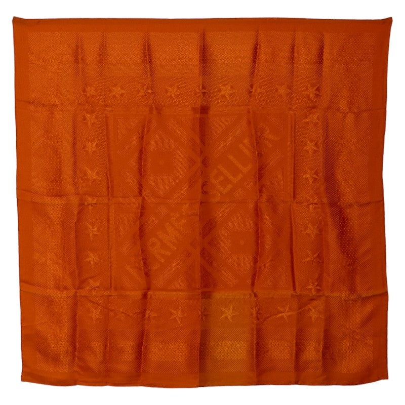 Hermes Silk Star Pattern Scarf