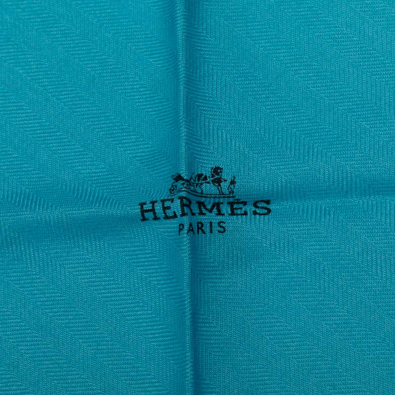 Hermes Losange Uni Mini Rhombus Silk Scarf Canvas Scarf in Excellent condition