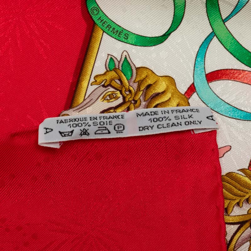 Hermes Silk Scarf Carré 90 LUNA PARK in Great Condition